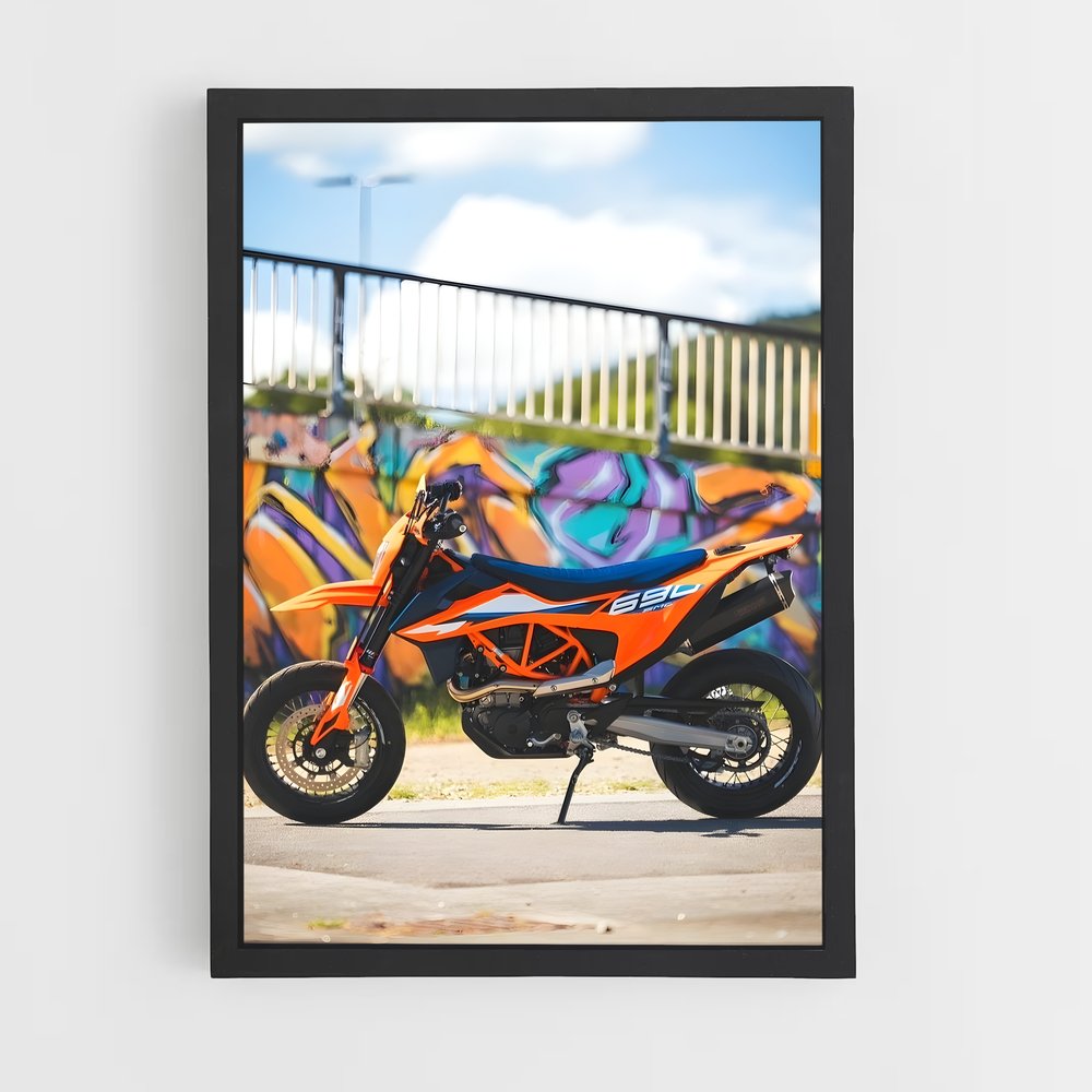 Poster Graffiti Rider – affiche KTM Moto (vue 2)